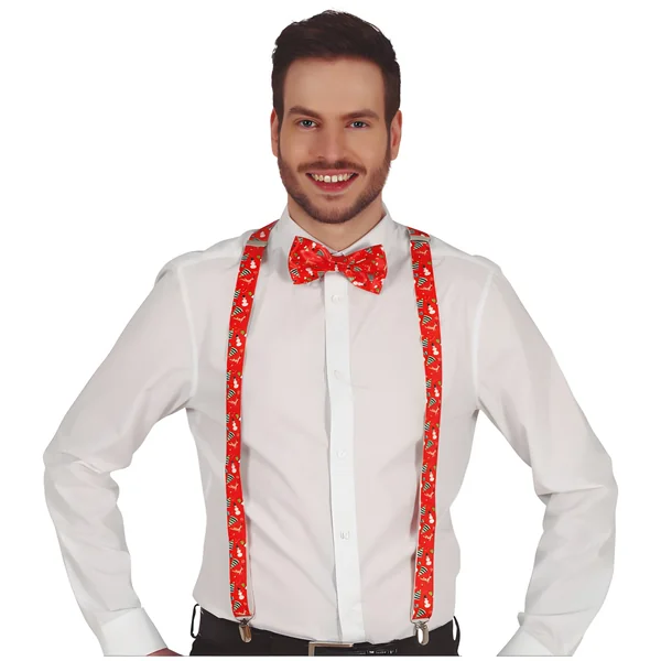 Tirantes navideños rojos