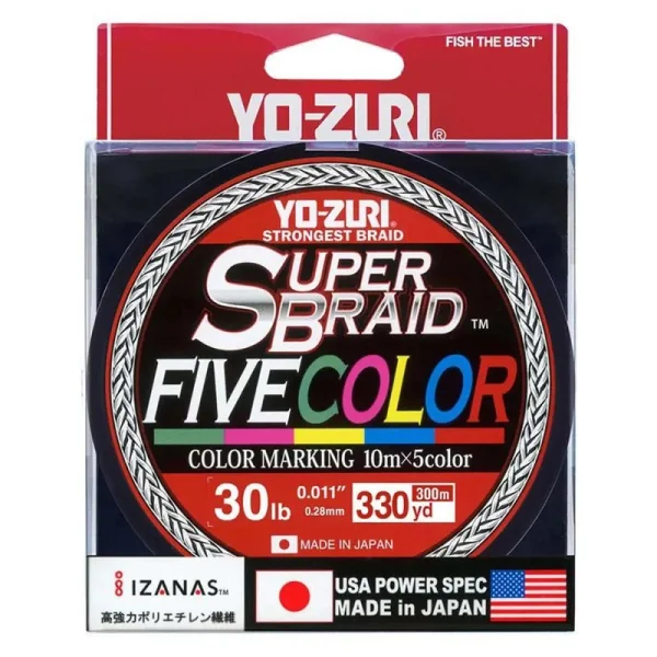 Trenzado Superbraid Fivecolor 300 m Yo-Zuri