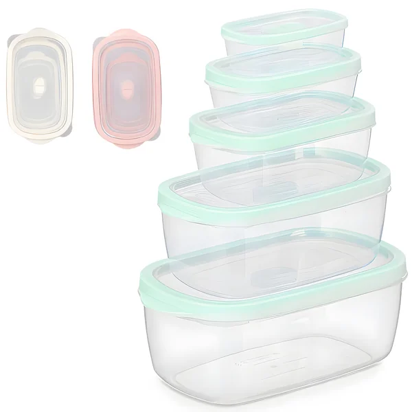 Tupper de 0,20, 0,40, 0,80, 1,75 y 2,8 L - 5 unidades