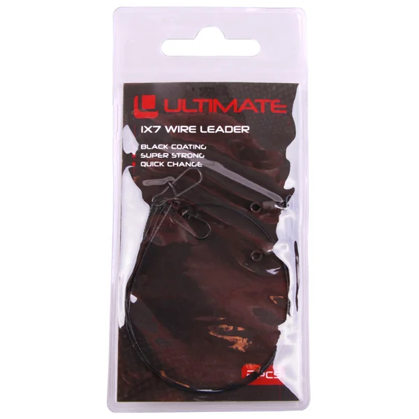 Ultimate 1x7 Steelwire Líder Black 20lbs 30cm
