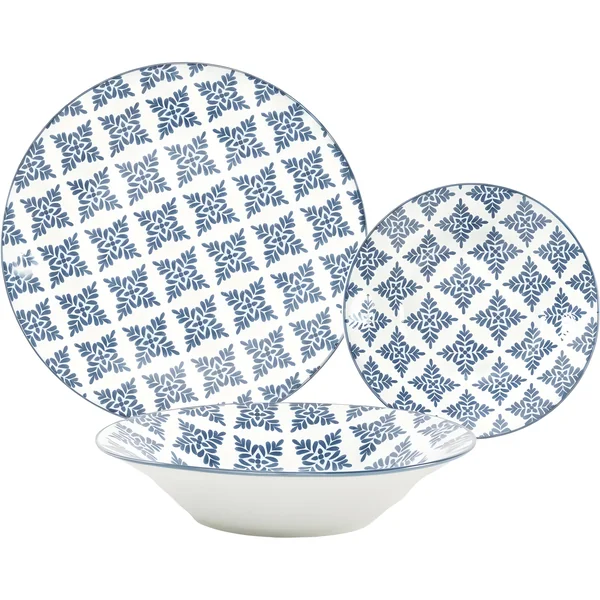 Vajilla de piezas azul - 18 piezas