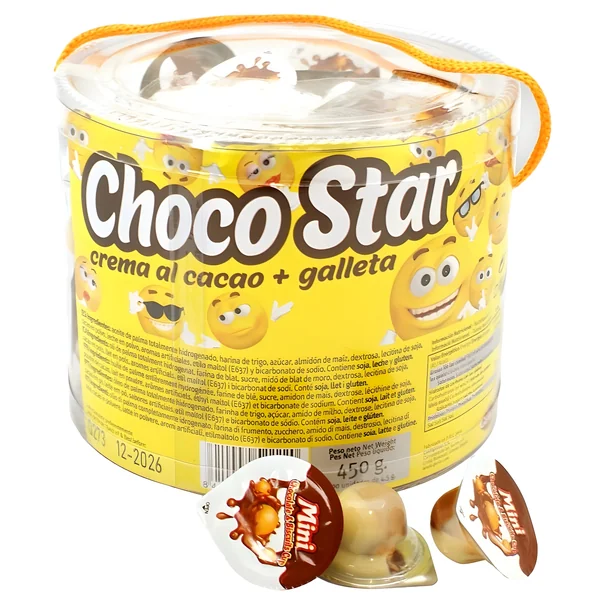 Vasitos de chocolate con galletas de 4,5 gr - Gerio - 100 unidades