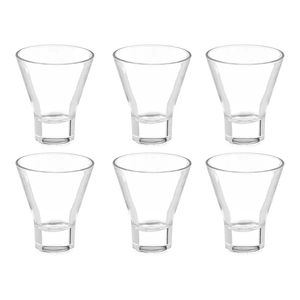 Vaso de 230 ml cónico transparente - 6 unidades