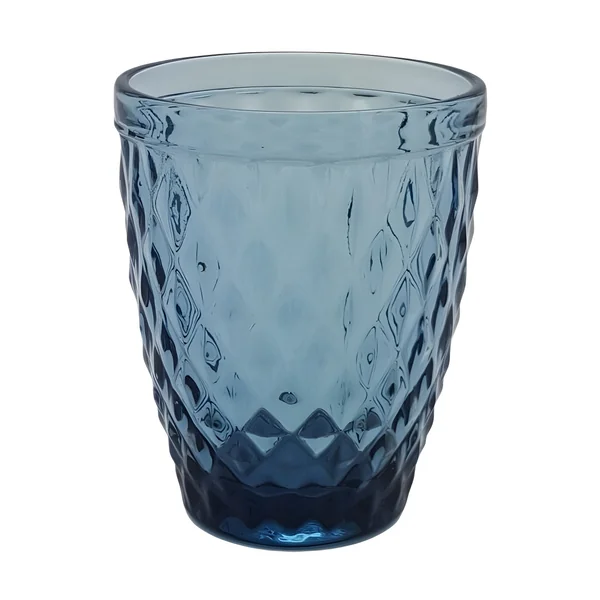 Vaso de 250 ml cristal grabado azul