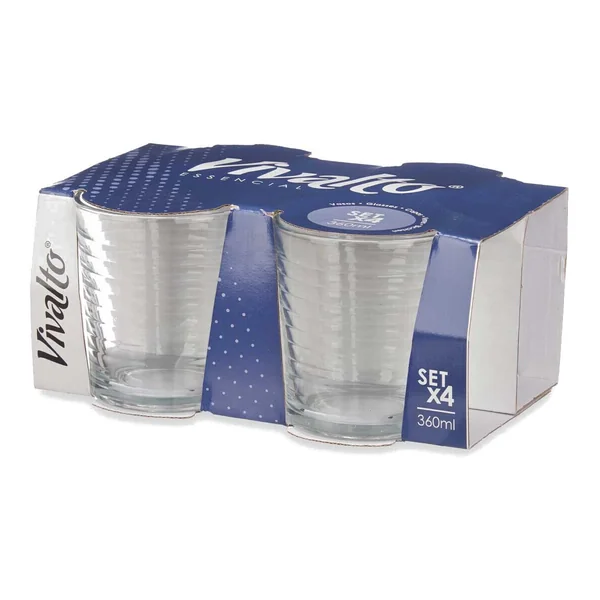 Vaso de 360 ml rayas - 4 unidades - Imagen 2