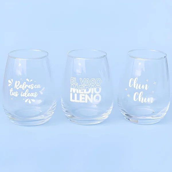Vaso de 420 ml con mensaje