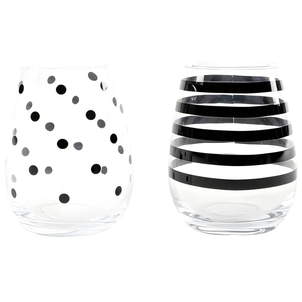 Vaso de 420 ml de rayas o puntos - 1 unidad