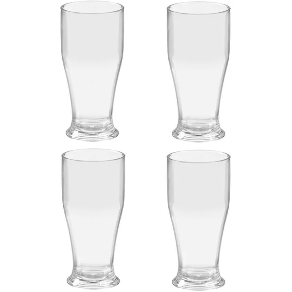 Vaso de 520 ml para cerveza de acrílico - 4 unidades