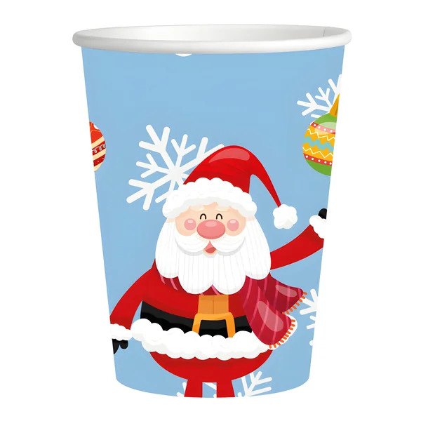 Vasos de 200 ml de Santa Claus - 8 unidades
