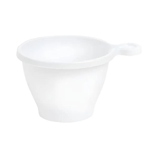 Vasos de 80 ml de plástico blanco con asa - 18 unidades