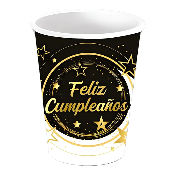 Vasos de estrellas de feliz cumpleaños - 6 unidades