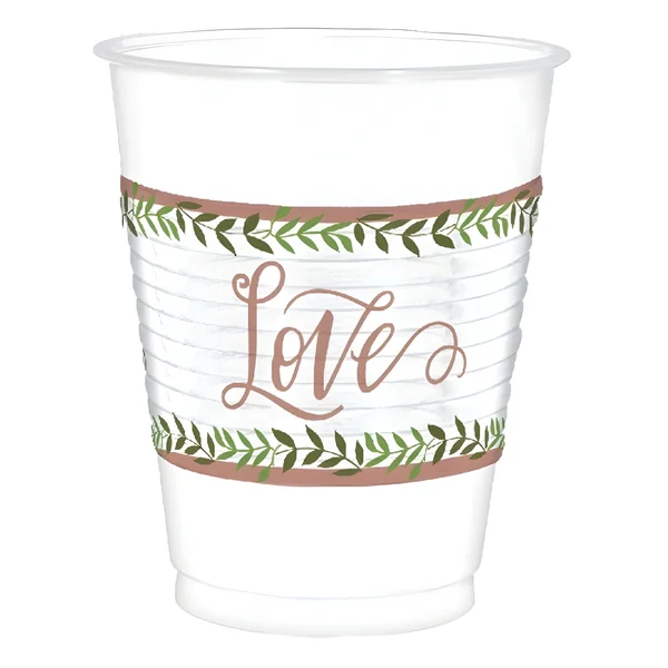 Vasos de Love & Leaves de 473 ml - 25 unidades