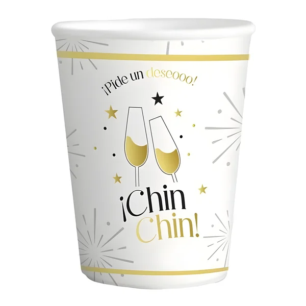 Vasos de Nochevieja Chin Chin de 266 ml - 6 unidades