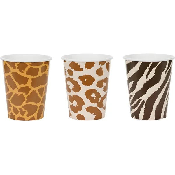 Vasos de Safari estampado de 220 ml - 6 unidades