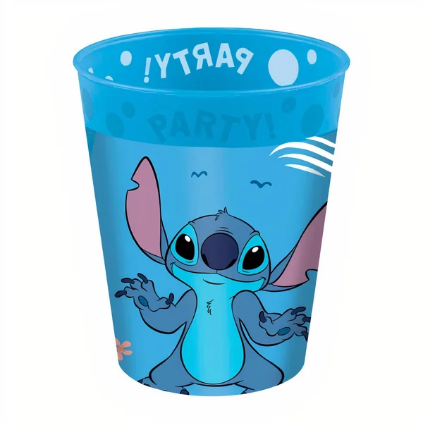 Vasos de Stitch de 250 ml reutilizables - 4 unidades
