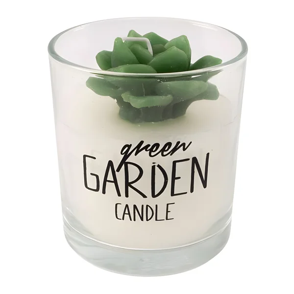 Vela de cactus de 10 cm con vaso - DCasa