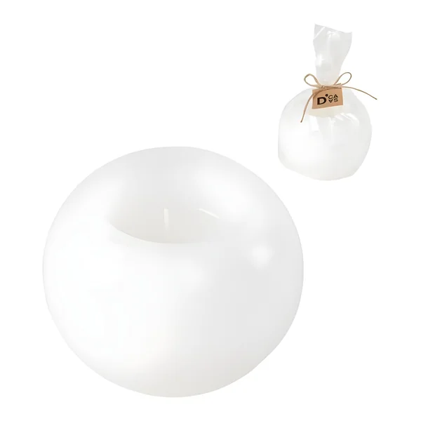 Vela de esfera 12,7 cm Marfil - DCasa