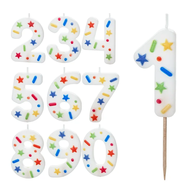 Vela de número confeti de 5,5 cm - 1 unidad