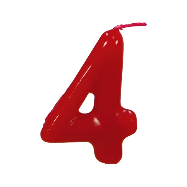 Vela de número roja de 5 cm - Imagen 2
