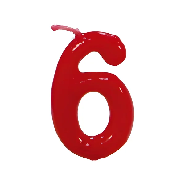 Vela de número roja de 5 cm - Imagen 3