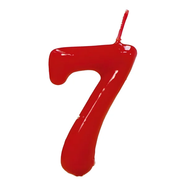 Vela de número roja de 5 cm - Imagen 4