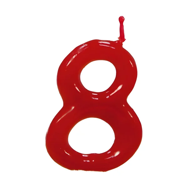 Vela de número roja de 5 cm - Imagen 5