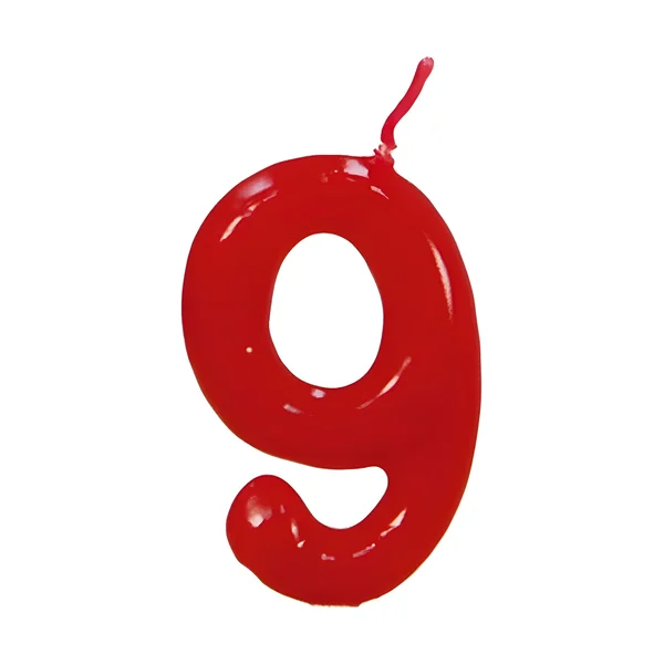 Vela de número roja de 5 cm - Imagen 6