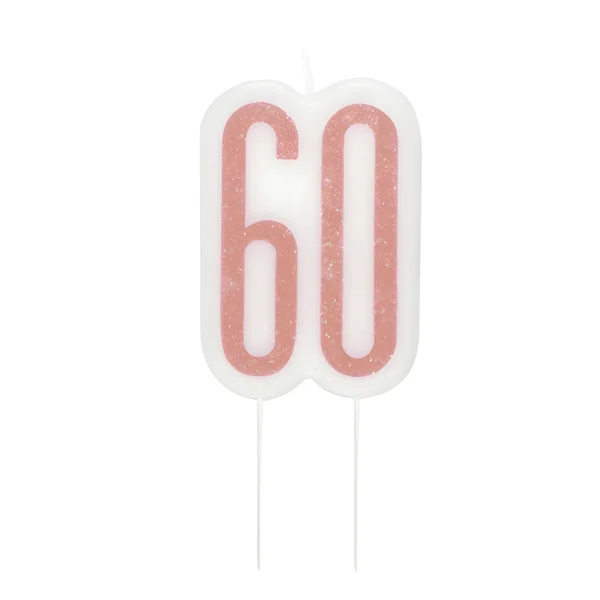 Vela de números rosa de 7 cm - Imagen 3