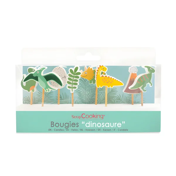 Velas de Dinosaurios - Scrapcooking - 8 unidades