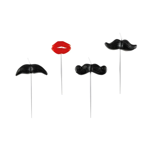 Velas Moustache de 2 x 2 cm - 4 unidades