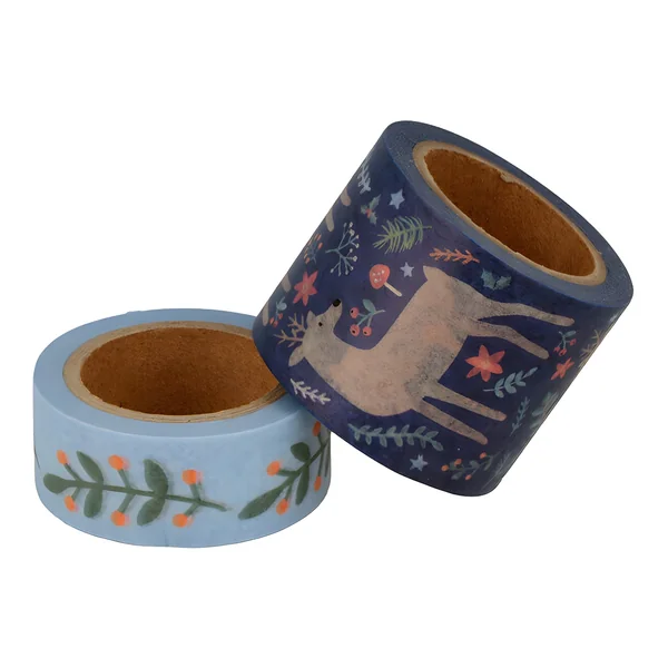 Washi tape de renos navideños - 2 unidades