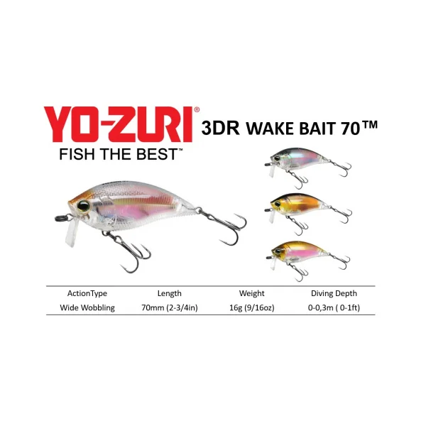 Yo-Zuri 3DR Wake Bait 70