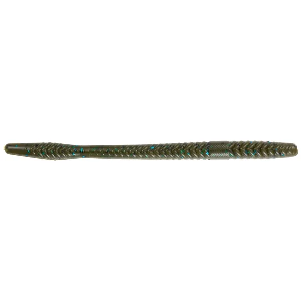 YUM FINESSE WORM 4" GREEN PUMPKIN BLUE FLK