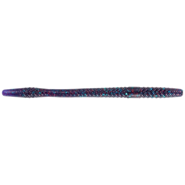 YUM FINESSE WORM 4" JUNEBUG RED FLK